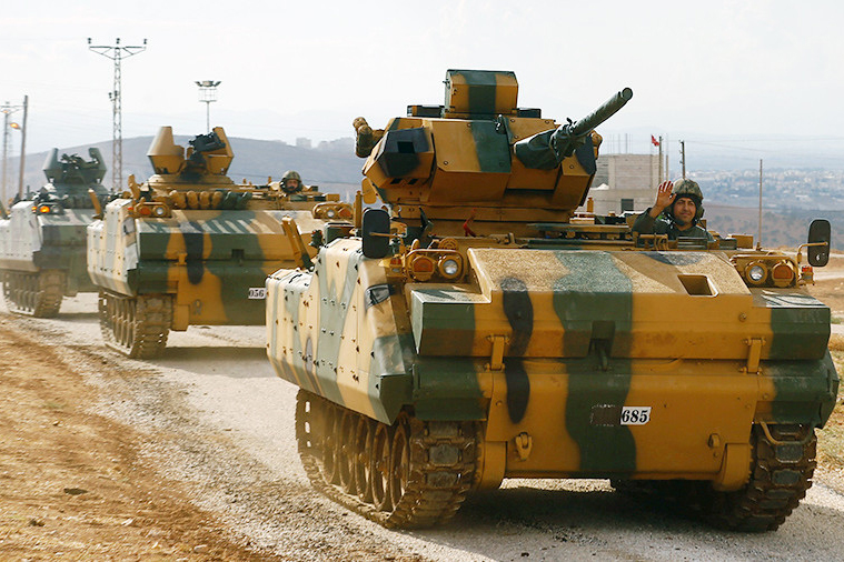 Թուրքիան ռազմատրանսպորտային միջոցներ է ուղարկում Սիրիայի հետ սահման