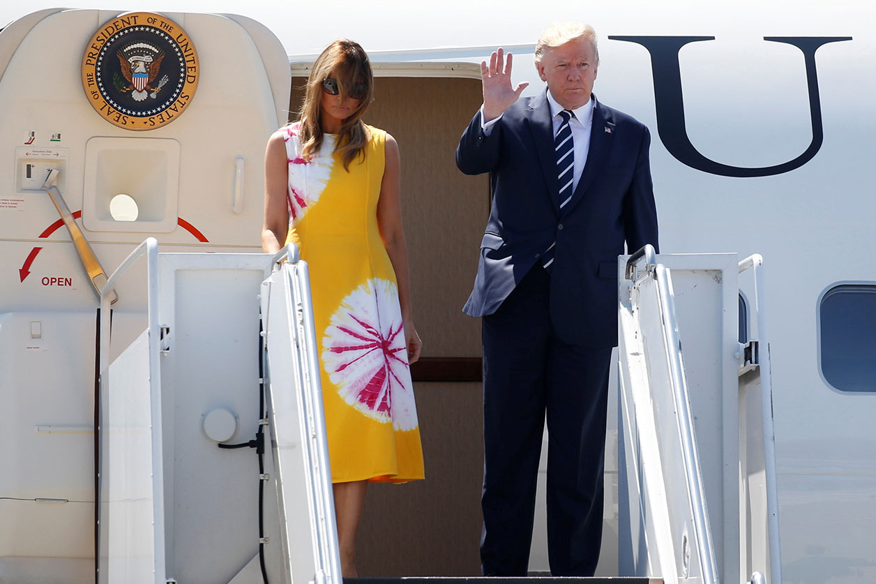 Թրամփը կնոջ հետ ժամանել է G7-ի գագաթնաժողովին