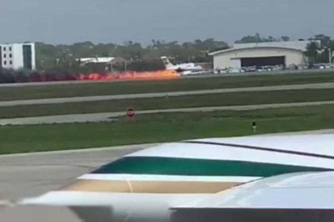 ԱՄՆ-ում այրվող ինքնաթիռի վայրէջքը հայտնվել է տեսանյութում