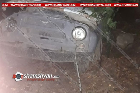 Տավուշի մարզում УАЗ մակնիշի մեքենան գլորվել է ձորը․ վարորդը տեղում մահացել է
