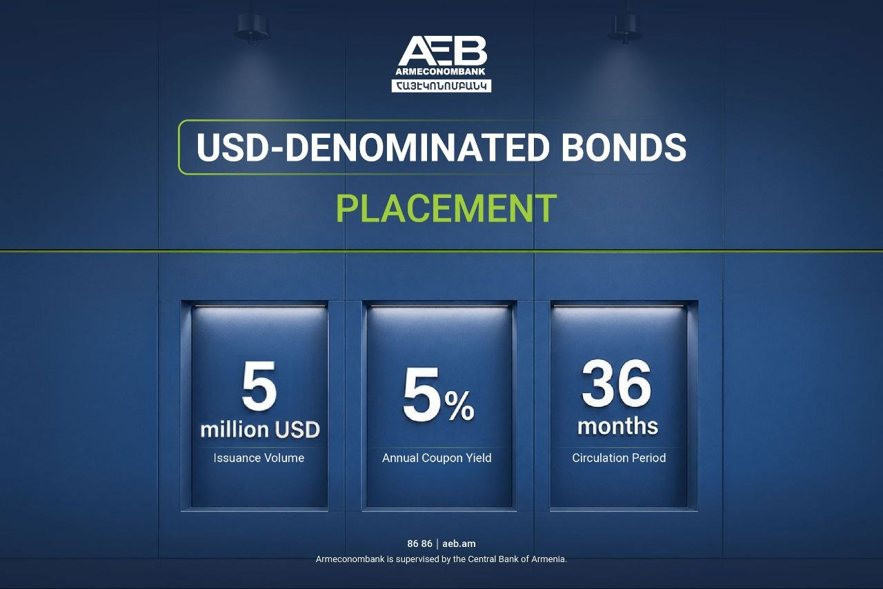 Armeconombank to Place New Tranche of USD-Denominated Bonds