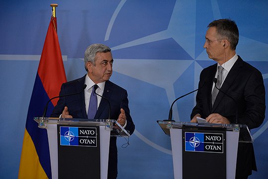 Серж Саргсян провел встречу с генеральным секретарем НАТО Йенсом Столтенбергом