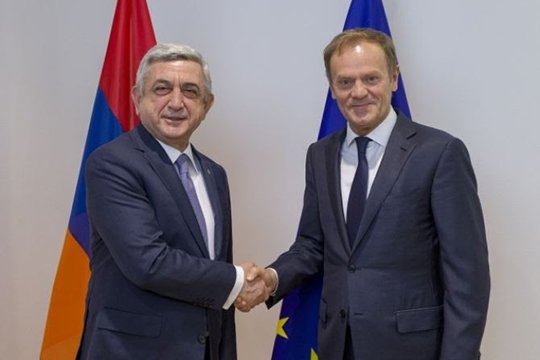 Серж Саргсян провел встречу с председателем Совета Европы Дональдом Туском