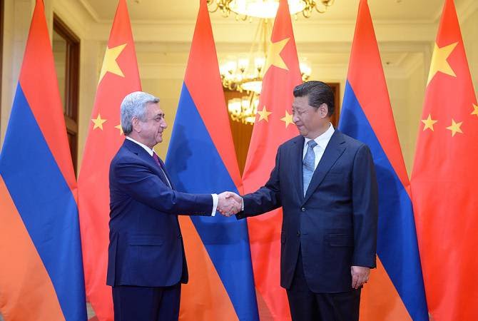Серж Саргсян поздравил Си Цзиньпина с переизбранием на пост председателя КНР 