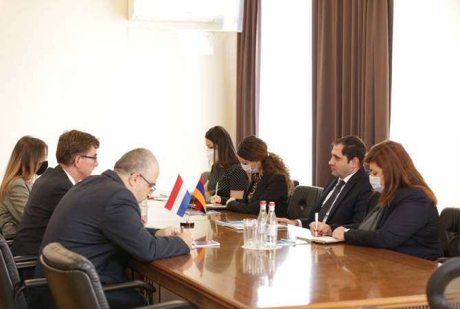Сурен Папикян принял новоназначенного посла Королевства Нидерландов в Армении Николаса Схемерса